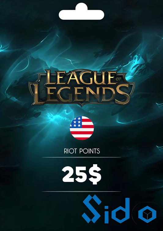 League of Legends Gift Card 25$ - Riot Key - UNITED STATES Server Only